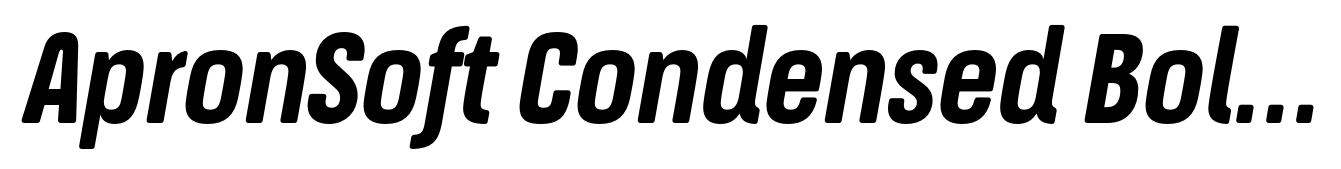 ApronSoft Condensed Bold Italic